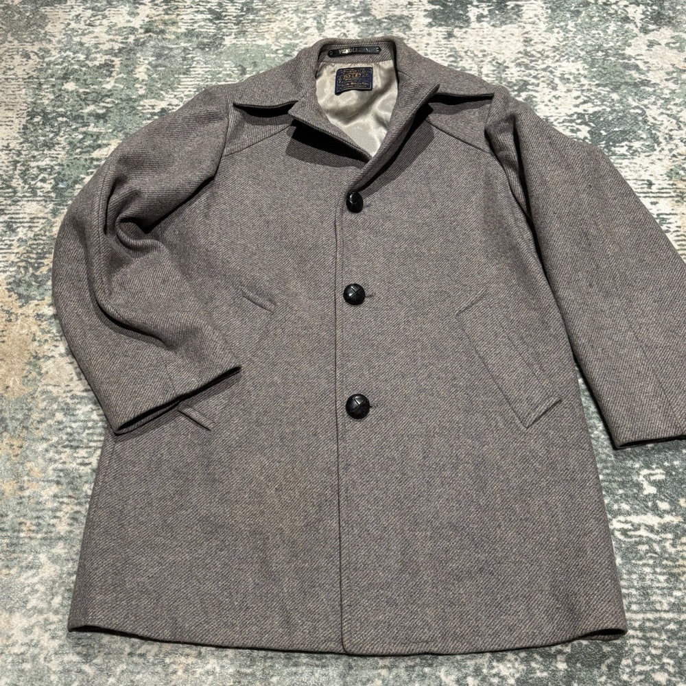 vintage Pendleton wool car coat 3 Button Large Men's